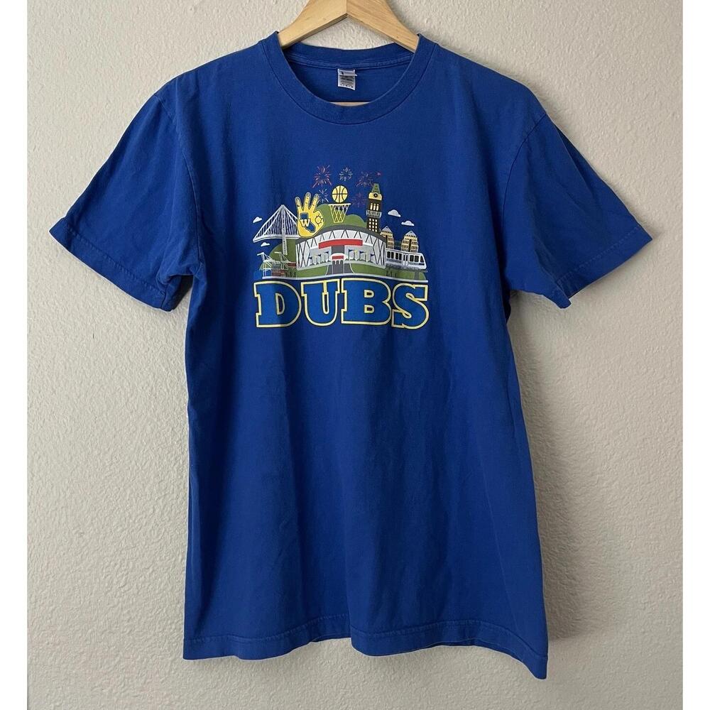 Golden State Warriors Dubs T Shirt American Apparel Mens Large Blue Cotton